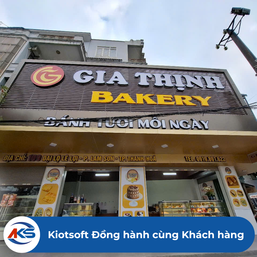 KiotSoft lắp đặt tại tiệm bánh