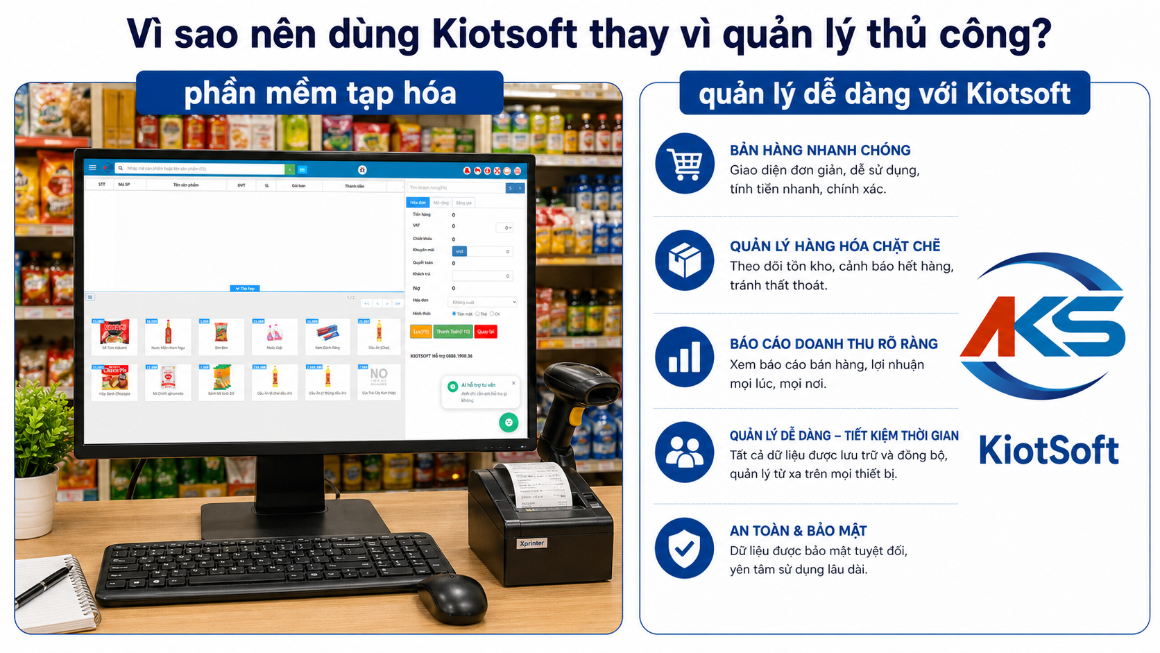 Vì sao nên dùng Kiotsoft thay vì quản lý thủ công?