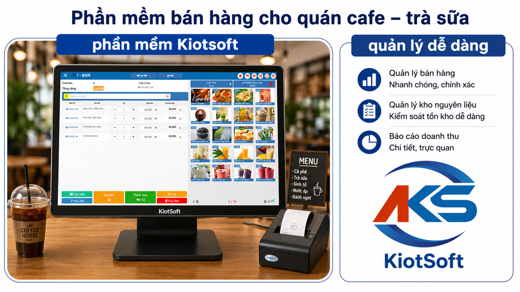 Phần mềm bán hàng cho quán cafe – trà sữa